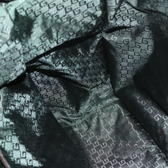 GUCCI Shoulder Bag Canvas Khaki Auth hk2330