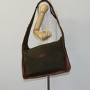 GUCCI Shoulder Bag Canvas Khaki Auth hk2330-24