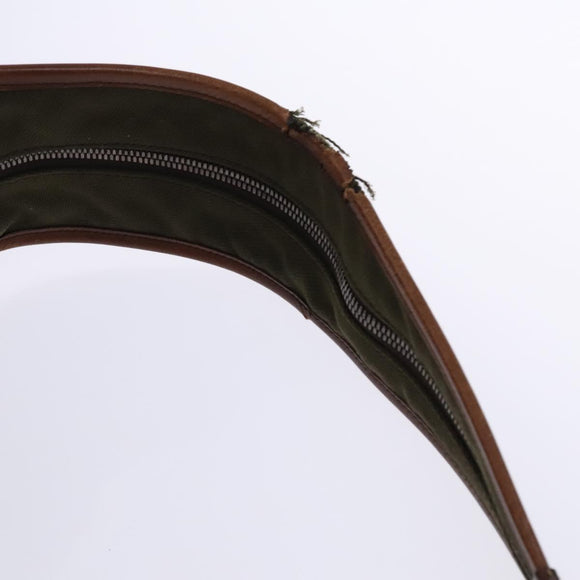 GUCCI Shoulder Bag Canvas Khaki Auth hk2330