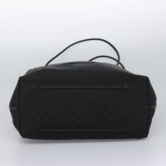 GUCCI GG Canvas Shoulder Bag Black Auth hk2332