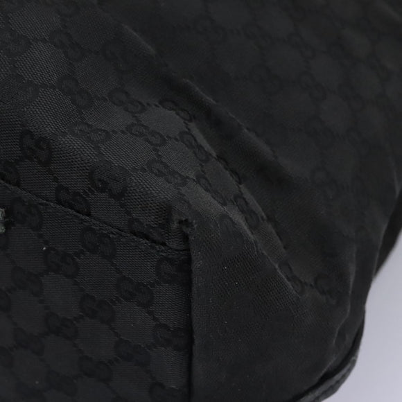 GUCCI GG Canvas Shoulder Bag Black Auth hk2332