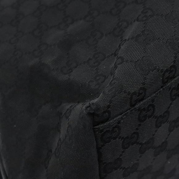 GUCCI GG Canvas Shoulder Bag Black Auth hk2332