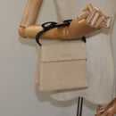 Salvatore Ferragamo Hand Bag Suede Beige Gold Auth hk2342-21