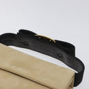 Salvatore Ferragamo Hand Bag Suede Beige Gold Auth hk2342-8