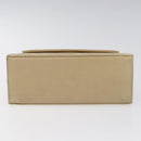 Salvatore Ferragamo Hand Bag Suede Beige Gold Auth hk2342-5