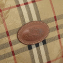 Burberrys Nova Check Boston Bag PVC Beige Auth hk2346-14