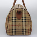 Burberrys Nova Check Boston Bag PVC Beige Auth hk2346-4