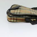 Burberrys Nova Check Shoulder Bag Canvas Leather Beige Black Auth hk2348-4