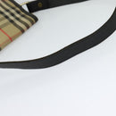 Burberrys Nova Check Shoulder Bag Canvas Leather Beige Black Auth hk2348-7