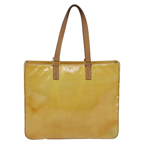 LOUIS VUITTON Monogram Vernis Columbus Tote Bag Gris M91028 LV Auth hk2354