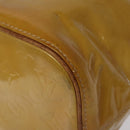 LOUIS VUITTON Monogram Vernis Houston Hand Bag Beige M91004 LV Auth hk2355-14