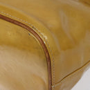 LOUIS VUITTON Monogram Vernis Houston Hand Bag Beige M91004 LV Auth hk2355-15