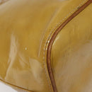 LOUIS VUITTON Monogram Vernis Houston Hand Bag Beige M91004 LV Auth hk2355-16