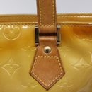 LOUIS VUITTON Monogram Vernis Houston Hand Bag Beige M91004 LV Auth hk2355-17