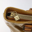 LOUIS VUITTON Monogram Vernis Houston Hand Bag Beige M91004 LV Auth hk2355-18