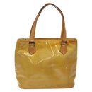 LOUIS VUITTON Monogram Vernis Houston Hand Bag Beige M91004 LV Auth hk2355-13