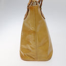 LOUIS VUITTON Monogram Vernis Houston Hand Bag Beige M91004 LV Auth hk2355-4