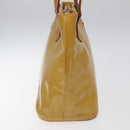 LOUIS VUITTON Monogram Vernis Houston Hand Bag Beige M91004 LV Auth hk2355-5