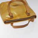 LOUIS VUITTON Monogram Vernis Houston Hand Bag Beige M91004 LV Auth hk2355-7