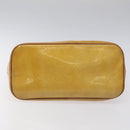 LOUIS VUITTON Monogram Vernis Houston Hand Bag Beige M91004 LV Auth hk2355-6