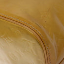 LOUIS VUITTON Monogram Vernis Houston Hand Bag Beige M91004 LV Auth hk2356-17