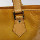 LOUIS VUITTON Monogram Vernis Houston Hand Bag Beige M91004 LV Auth hk2356-9