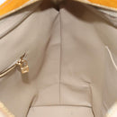 LOUIS VUITTON Monogram Vernis Houston Hand Bag Beige M91004 LV Auth hk2356-19