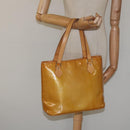 LOUIS VUITTON Monogram Vernis Houston Hand Bag Beige M91004 LV Auth hk2356-22