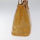 LOUIS VUITTON Monogram Vernis Houston Hand Bag Beige M91004 LV Auth hk2356-4