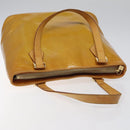 LOUIS VUITTON Monogram Vernis Houston Hand Bag Beige M91004 LV Auth hk2356-6