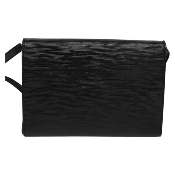 LOUIS VUITTON Epi Pochette Arche Shoulder Bag Black Noir M52572 LV Auth hk2361