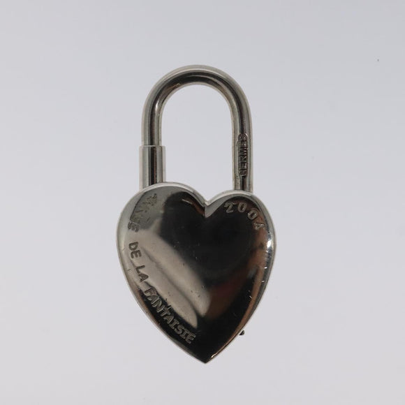 HERMES Cadena Fantasy Heart Padlock 2024 Limited Edition Silver Auth hk2369