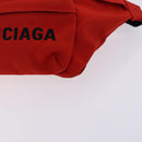 BALENCIAGA Wheel Waist bag Nylon Red 533009 Auth hk2377-9