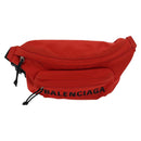 BALENCIAGA Wheel Waist bag Nylon Red 533009 Auth hk2377-13