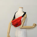 BALENCIAGA Wheel Waist bag Nylon Red 533009 Auth hk2377-21