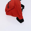 BALENCIAGA Wheel Waist bag Nylon Red 533009 Auth hk2377-3