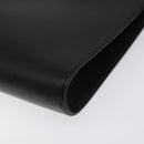 Salvatore Ferragamo Accessory Pouch Leather Black Gold Auth hk2391-16