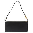 Salvatore Ferragamo Accessory Pouch Leather Black Gold Auth hk2391-2