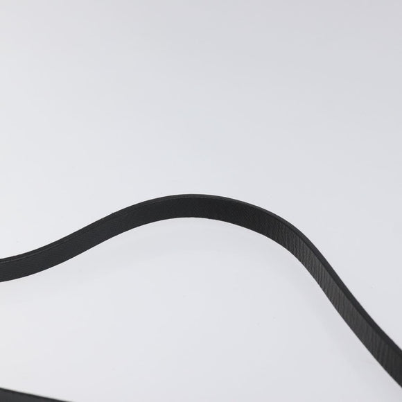 Salvatore Ferragamo Accessory Pouch Leather Black Gold Auth hk2391