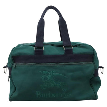 Burberrys Boston Bag Canvas 2way Green Auth hk2392 - 0