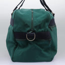 Burberrys Boston Bag Canvas 2way Green Auth hk2392-5