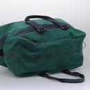 Burberrys Boston Bag Canvas 2way Green Auth hk2392-6