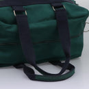 Burberrys Boston Bag Canvas 2way Green Auth hk2392-7
