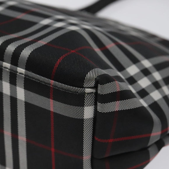 BURBERRY Nova Check Hand Bag Nylon Black Auth hk2393
