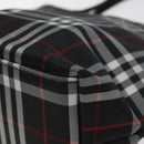 BURBERRY Nova Check Hand Bag Nylon Black Auth hk2393-15