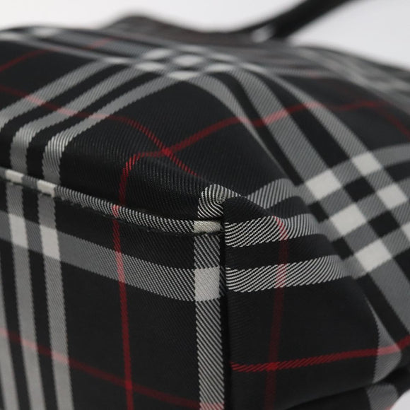 BURBERRY Nova Check Hand Bag Nylon Black Auth hk2393