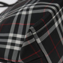 BURBERRY Nova Check Hand Bag Nylon Black Auth hk2393-16