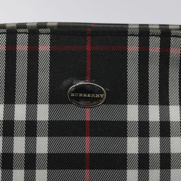 BURBERRY Nova Check Hand Bag Nylon Black Auth hk2393