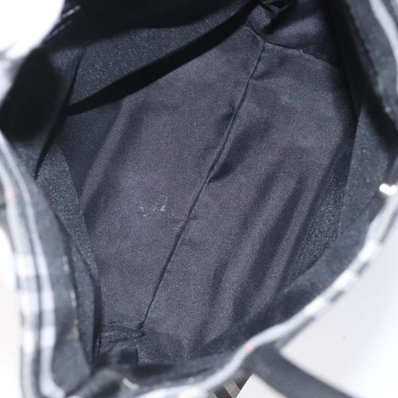 BURBERRY Nova Check Hand Bag Nylon Black Auth hk2393