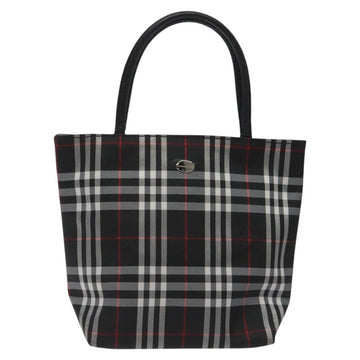 BURBERRY Nova Check Hand Bag Nylon Black Auth hk2393 - 0